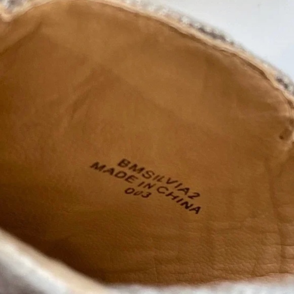 Belle by Sigerson Morrison 7 Silvia d'Orsay Flats Natural Grey Zipper - Picture 5 of 6